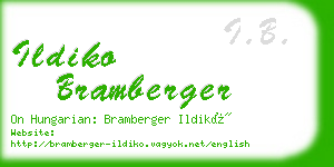 ildiko bramberger business card